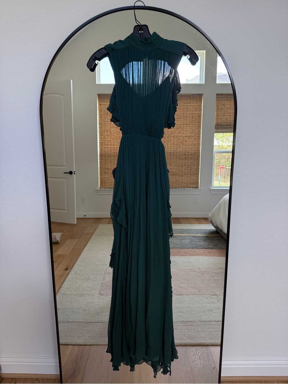 Elegant Dark Green Sleeveless High-Neck Maxi Dress Shona Joy